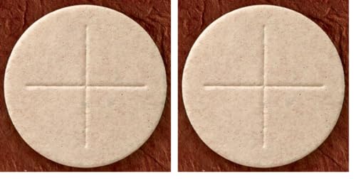 Box of 50: Whole Wheat Flour Alter Bread 2 3/4" Dia Church Ceremony Communion Wafer Host (Pack of 2)