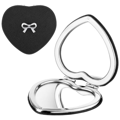Espejo de Maquillaje Mini Plegable en Forma de Corazón