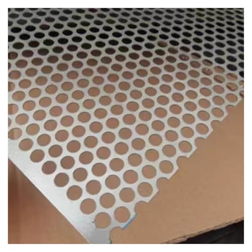 Qulamrdk Chapa de Acero Inoxidable Perforada Expandido Metal Malla Placa Pantalla Decorativas Mallas, Espesor Valla para Balcones de Escaleras Valla de Jaula(5mm Mesh,20x20cm)