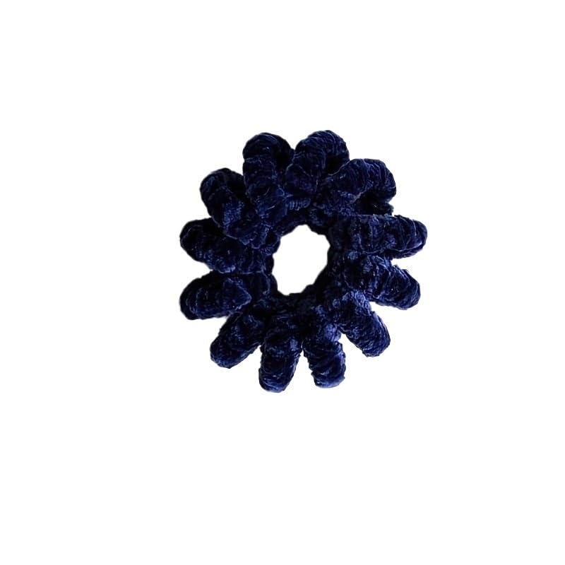 hair ties Winter Furry Chenille Telephone Cord Scrunchies Large Size Spiral Shape Hair Tie Rubber Band Elastic Hair Band Women Accessories hair bands (Color : Camel)