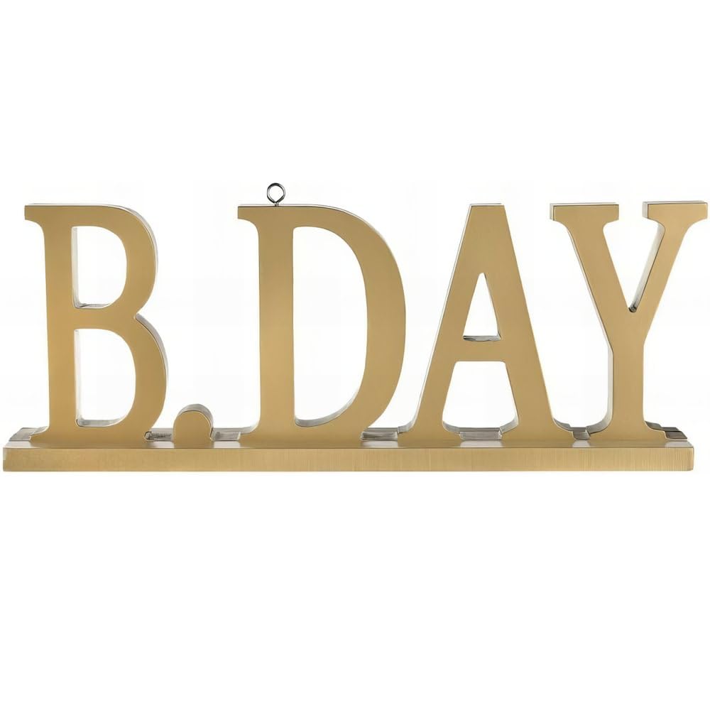 Elegant Gold "B.Day" Ballongewicht - 35,6 x 13,5 cm (1 Stück) - Ideal für Geburtstagsparty-Dekorationen