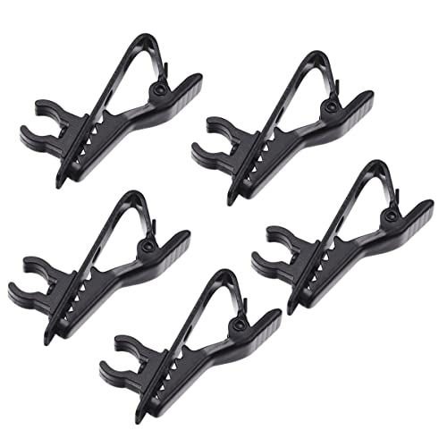 ULDIGI 10Pcs Microphone Clip Lapel Tie Clip for Lavalier Microphones Compact High Sensitivity Design for Lectures Online Chats Podium Speeches