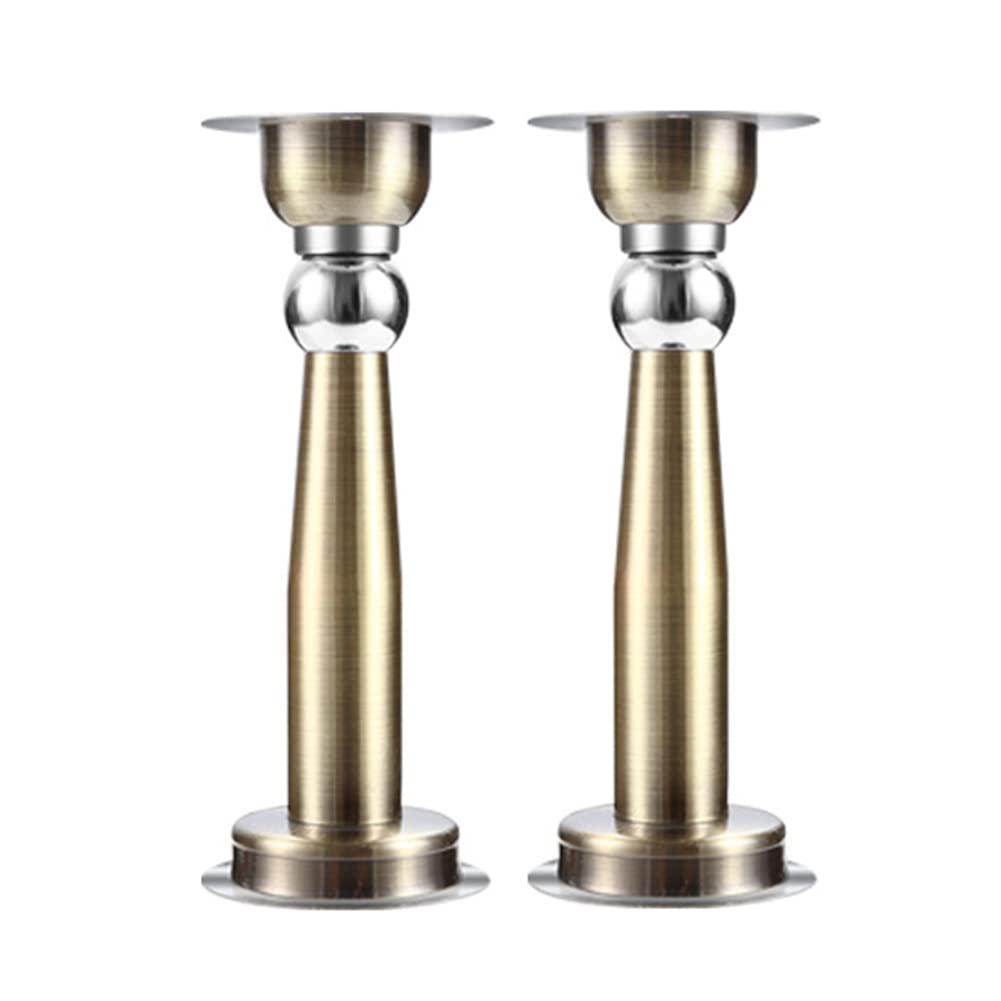 Butée de porte magnétique en acier inoxydable bronze avec vis 17cm lot de 2