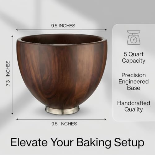 Tazón de Madera Natural para Kitchen Aid 4.5 y 5 QT miniatura 6