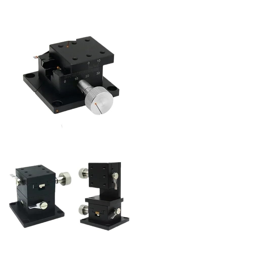 IGNVXMGKP Manual Dovetail Groove Guide Displacement Platform Fine-Tuning Platform Knob Adjustment Slider Linear Guide Table(XYZ Axis-LWD,40X40mm Table)