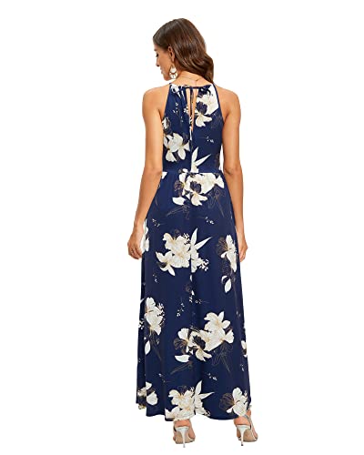 Image of KILIG Women's Summer Floral Beach Flowy Split Maxi Long Dresses