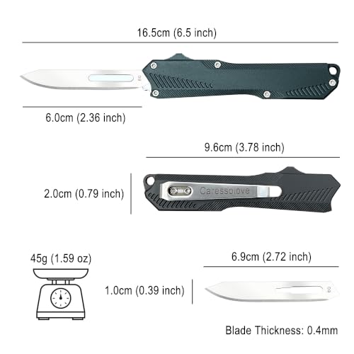 Image of Caressolove Retractable Scalpel Pocket Knife Mini Folding Utility Knife