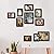 LUCKYLIFE Picture Frame Set 10-Pack, Gallery Wall Frame Collage with 8x10 5x7 4x6 Black Frames