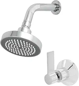 Kit Ducha Articulável para Piscina e Área Externa - Chuveiro Slim 100mm com Registro, Acabamento Cromado(Cromado)