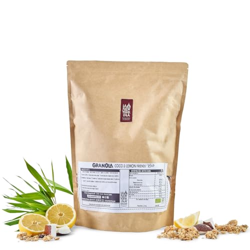 La Newyorkina Granola Coco Lemon Friends 1,5kg Con Coco Rallado, Frutos Secos y Aceite de Oliva Virgen Extra