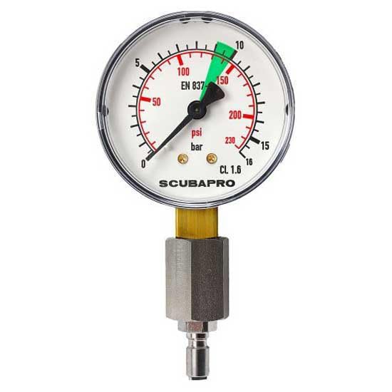Scubapro Pressure Gauge 16BAR G1/4" 24UNF Diving Regulator, Unisex-Adult, Multicoloured, One Size
