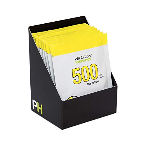 Precision Hydration Electrolyte Powder Packets - All Natural Multi Strength Hydration Packets - Individual Waterproof Servings - Gluten/Dairy Free, Hypotonic (5 Boxes (40 Packets), 500mg/l-Yellow)