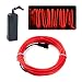 lychee EL Wire Neon Glowing Strobing Electroluminescent Light El Wire w/Battery Pack for Parties, Halloween Decoration (Red, 15ft)