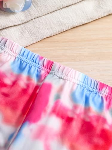 Image of Girls Sweatshirt Outfits Fashion Pullover Tracksuit Tie-dye Leggings Sweatpants 2 Piece Pant Sets Size 1-8