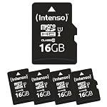 Intenso – Intenso 5X 16 GB MicroSDHC Premium Multipack - Class 10 Spei