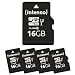 Intenso microSD-Karte Premium Multipack, 5X 16 GB, Micro SDHC, für Smartphones, Tablets & Kameras, wasserdicht, sturzfest, röntgensicher, temperaturfest, bis zu 90 MB/s