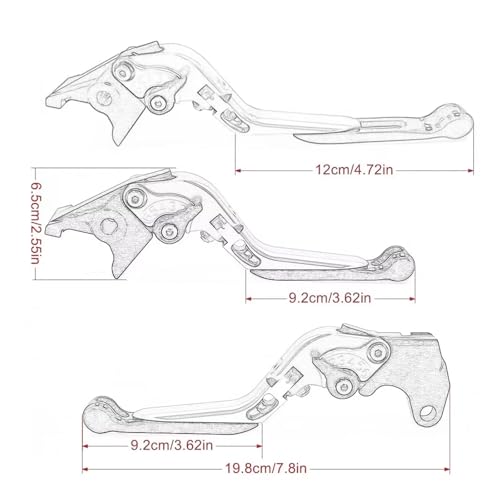 Levier d'embrayage ER6N anti-casse : commande frein pliable moto - 2