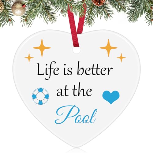 Swimming Gift Ceramic Ornament for Swimmers and Coaches