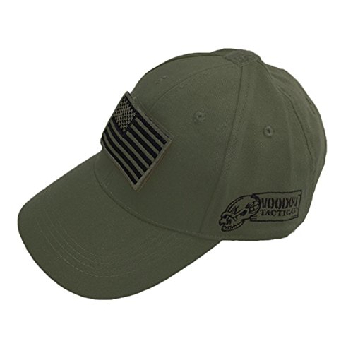 VooDoo Tactical 20-9351004000 Cap with Removable Flag Patch, OD