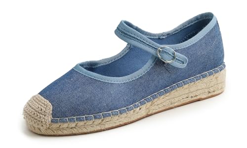 FEVERSOLE Close Toe Espadrilles Women's Comfort Breathable Ankle Strap Low Heel Wedge