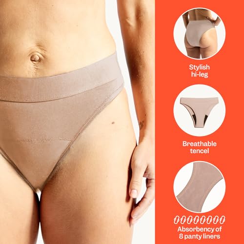Jude Women's Washable Incontinence Underwear, Beige French Cut, Leak-Free Underwear, Unique 3-Layer Gusset, Absorbent Incontinence Protector (S) - 4