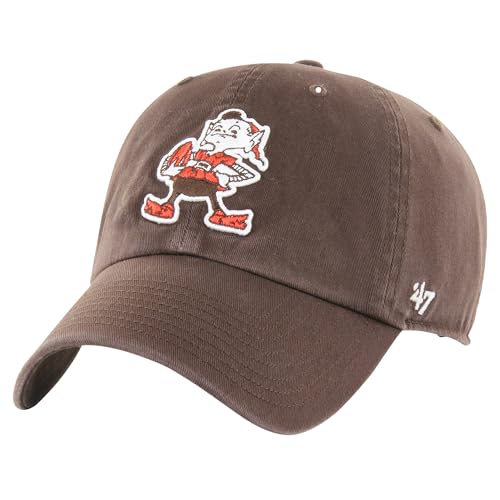 47 Men's Brown Cleveland Browns Clean Up Adjustable Hat