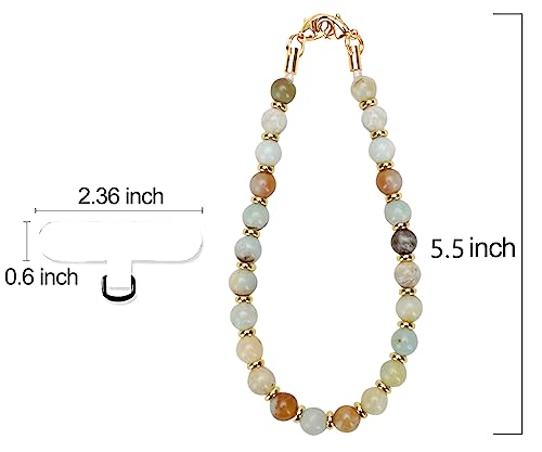 Marble Beaded Phone Wrist Strap, Cellphone Lanyard with Tether Generic Blue - 第 44/61 張圖片