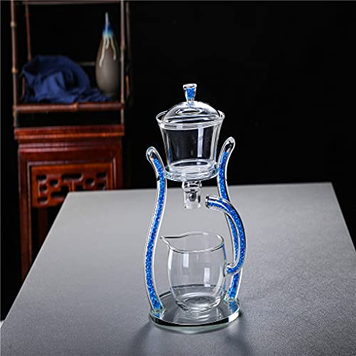 Aoheuo Luie Kungfu Glas Theeset Magnetische Waterafleiding Roterende Cover Kom Halfautomatische Glazen Theepot Pak (Blauw) - Image 7