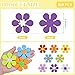 LOVEINUSA 160 PCS Foam Flower Stickers, Flowers Embellishments for DIY Crafts Sewing Handcraft, Scrapbooking Decor, Assorted Colors, Not Self-Adhesive
