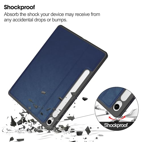 Funda de piel premium para Samsung Galaxy Tab S9 FE con acabado estilo libro elegante 3