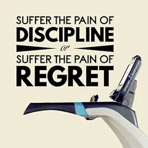 GADGETS WRAP Wall Decal Vinyl Sticker Suffer The Pain of Discipline Quotes for Office Home Wall Decoration