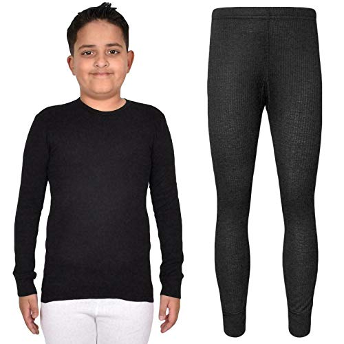 Set Intima Termica Bimbi Invernale - Manica Lunga Foderato Velluto - Asciugatura Rapida - Caldo E Morbido - 2