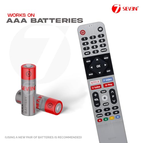 Image of 7SEVEN Compatible with Sansui TV Remote Control Suitable for JSW32ASFHD JSW40ASFHD JSW43ASFHD Android FHD LED HDR Tv Non Voice Command - Match Keys Exactly with Existing Remote Controller