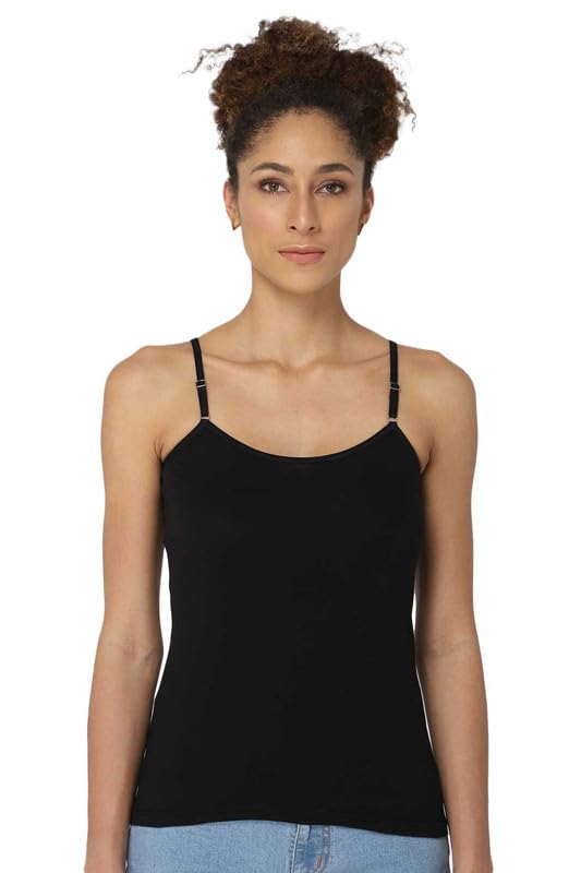 Image of Intimacy Cotton Camisole for Women with Adjustable Spaghetti Straps Comfortable Everyday Wear Camisole Slip for Women