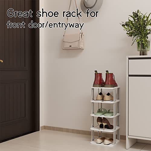 Haiice Shoe Rack Storage Organizer, 5-Tier Stackable Shoe Racks, Vertical Adjustable Shoe Stand Rack For Entryway, Living Room, Garage #TOP4