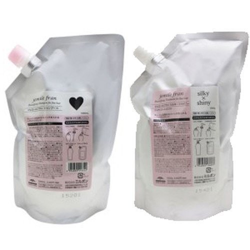 Milbong Jamie Lefranc Shampoo Heart H 1000Ml + Treatments Silky Shiny 1000G Refill Set #TOP1