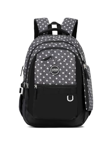 Image of Lavie Sport starstruck Laptop Backpack | 36 Liters | Fits Upto 16 Inch | Laptop Compatiable | Rain Cover | Gift for Biys & Girls