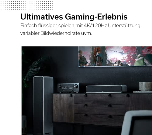 Denon AVR-S760H 7.2-Kanal AV-Receiver mit Dolby Atmos, DTS:X, 6 HDMI Eingänge und 1 Ausgang, 8K...