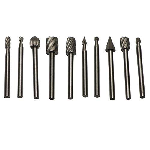 Set de fresas rotativas de carburo 10 piezas miniatura 4