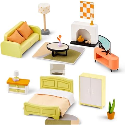 Dollhouse Furniture Set with Accessories Cover