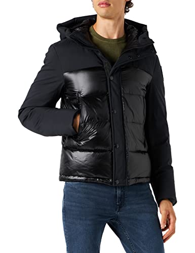 imbottitura 90/10 Blauer Giubbini Corti Imbottito Piuma Giacchetto, 999 Nero, 3XL Uomo