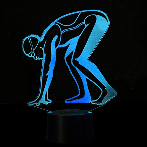 Lámpara Ilusión 3D Noche LED Cambio 7 Colores USB miniatura 4