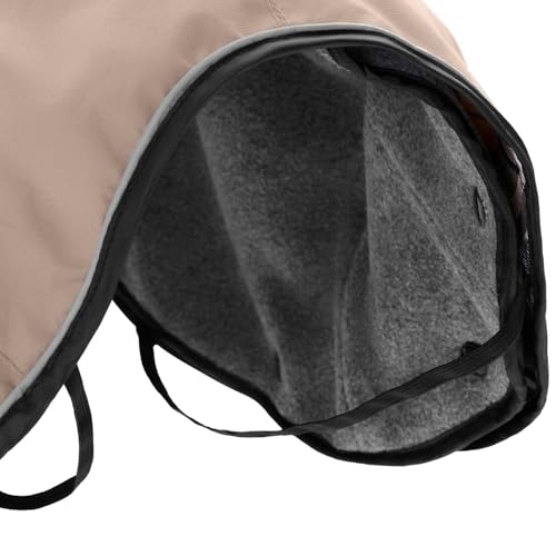 HUNTER Hundemantel UPPSALA, Farbe: taupe, 2in1 Design mit herausknüpfbarem Innenfutter, wasserabweisend, reflektierende Paspeln, geschlossene Bauchseite, optimaler Sitz, Größe: 25