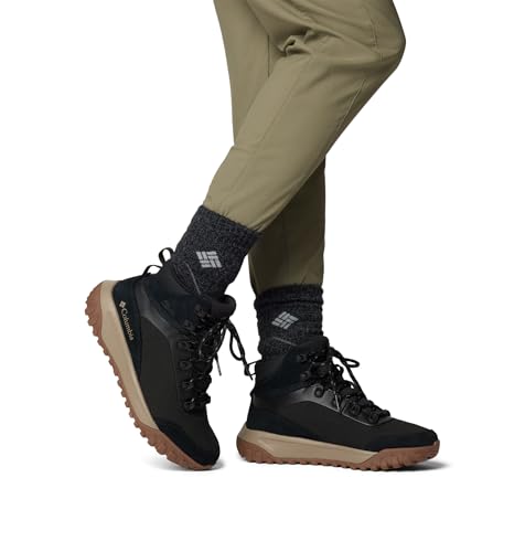 Columbia Women's Burnsider Waterproof Hiking Boot, Black/Wet Sand, 10