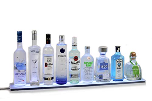 Armana Productions 62" Inch LED Lighted Liquor Shelves Bottle Display, Liquor Bottle Shelf, 5 Ft 2 Inches Long Display with Wireless Remote Control