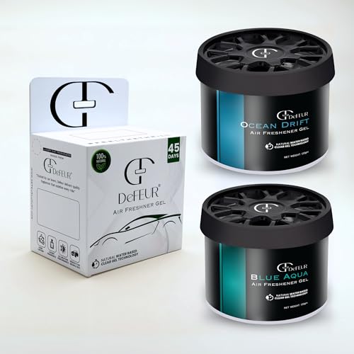 Image of Blue Aqua & Ocean Drift Gel Car Perfume | 120g Leakproof Air Freshener | Ocean Scent Car Perfume | Long-Lasting 30 Days | Premium Car Accessories | Aqua Car freshener | Pack of 2