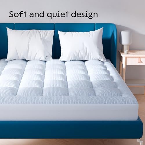 Niagara Cooling Twin Mattress Topper - Pillow Top Mattress Cover Quilted Fitted Cooling Topper for Back Pain Deep Pocket Fits 20 Inches (39x75 Inches)