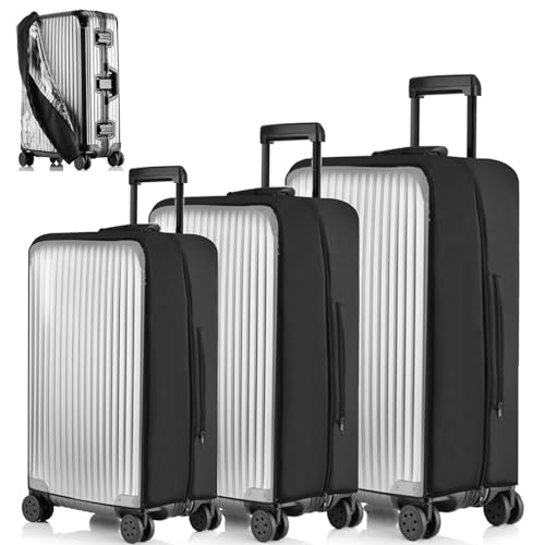 20 24 28 Inch Three Piece Set Transparent No Disassembly Luggage Cover Protector (Excludes Luggage)