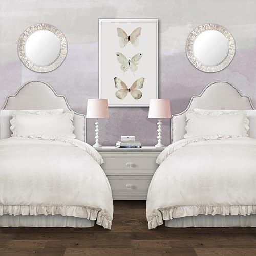 Image of Lush Decor - Comforter Set, Soft Ruffled Bedding with Matching Sham, Cozy Essentials, Elegant Bedroom Decor (Reyna White, Twin XL)