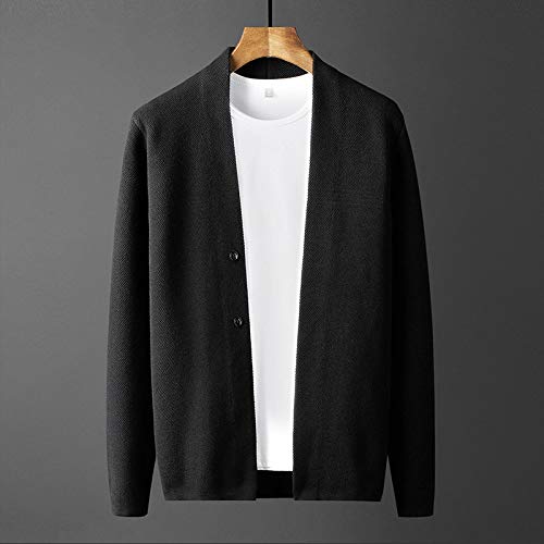 Pull cardigan veste hommes tricoté col en v couleur unie vêtements automne affaires